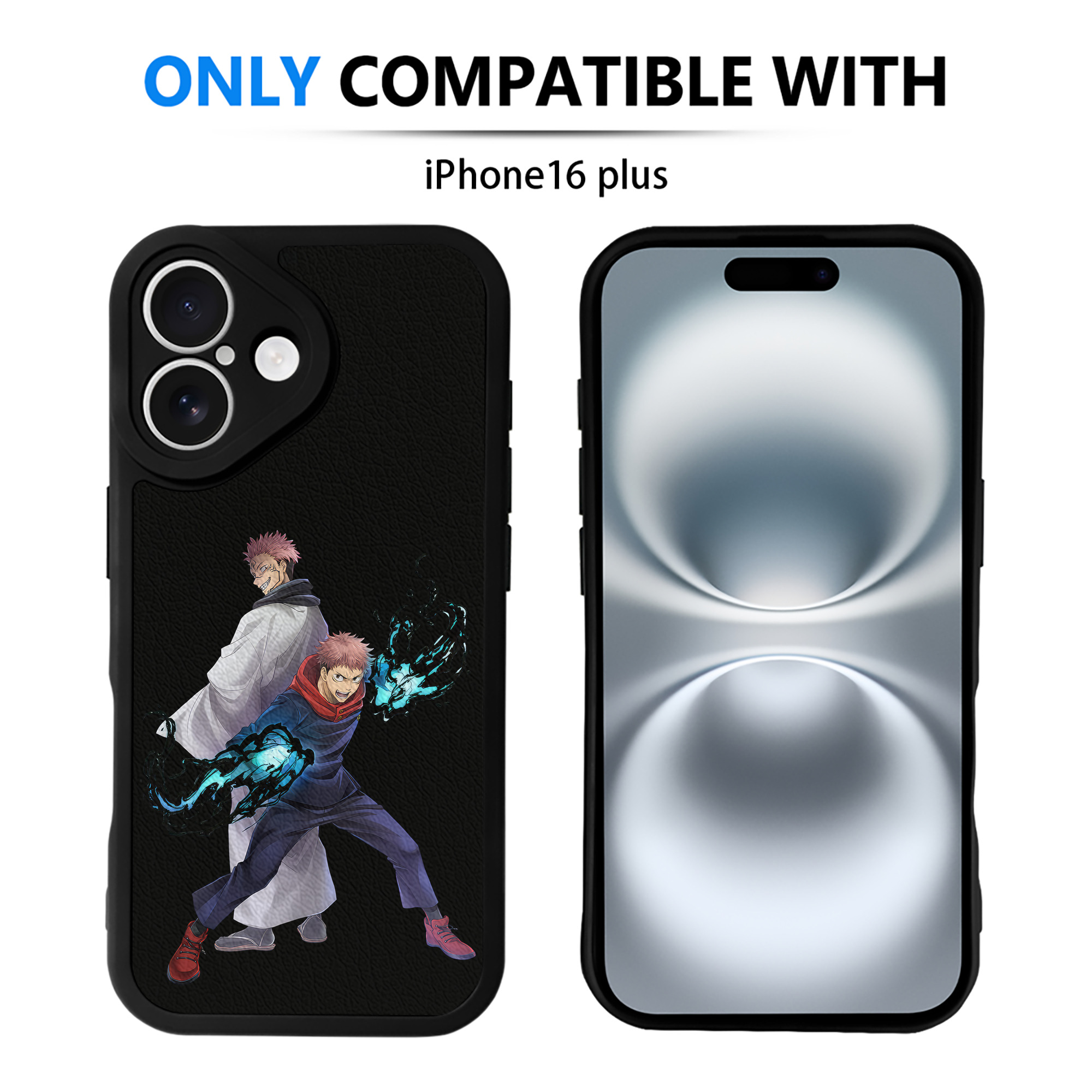 （画像用） 呪術廻戦 Jujutsu Kaisen 【iPhone 16シリーズ対応】シリコンスマホケース（レザー調） 材質：シリコン